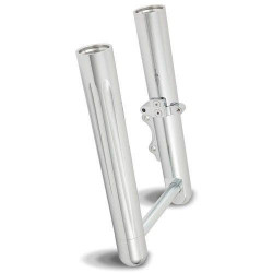 PartzBiz HD AN06-562 - Arlen Ness Hot Fork Legs Lower Sliders Deep Cut Chrome Harley Softail 07-10 FXST | 06-562