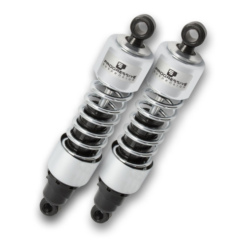 PartzBiz HD: 4406585-Progressive Suspension 12" Chrome Standard Duty Rear Shocks Harley FLH/T 06-15 | 412-4079C