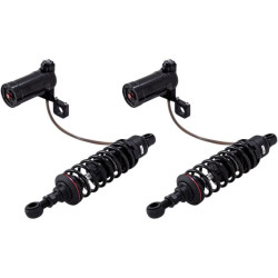 PartzBiz HD PR990-2001 - Progressive Suspension 990-2001 Sport Series 12” Remote Reservoir Adjustable Shocks 93-19 Harley-Davidson touring FLH/T road king electra street road glide shock spring Damper อัพเกรดทดแทน