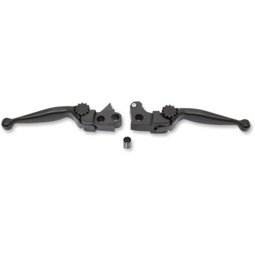 PartzBiz HD: 4406348-PSR 12-00607-22 Black Journey Adjustable Brake Clutch Lever Set 03-16 Harley Davidson FLHT FLHR FXD FXST FLST Dyna Softail Freewheeler Electra glide Road King Tri Glide Custom Chopper Motorcycle Bike Replacement Upgrade 0610-2031