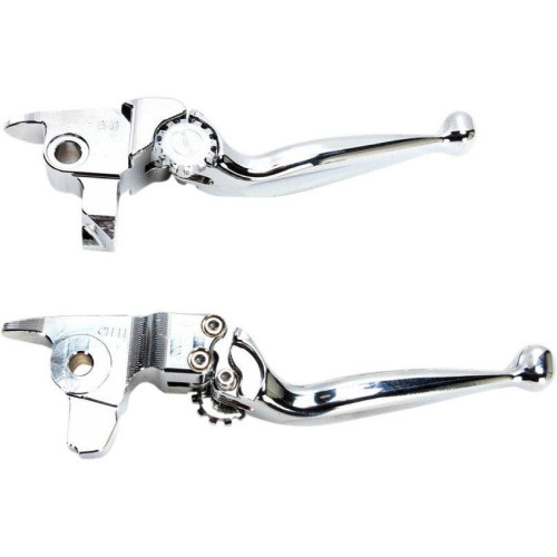 PartzBiz HD: 4406349-PSR 12-00611-20 Chrome Journey Adjustable Brake Clutch Lever Hand Controls Set 17-19 Harley Davidson Touring Road Street Electra Glide King FLHT FLHX FLTR FLHR Custom Chopper Motorcycle Bike Replacement Upgrade 0610-2034 06102034