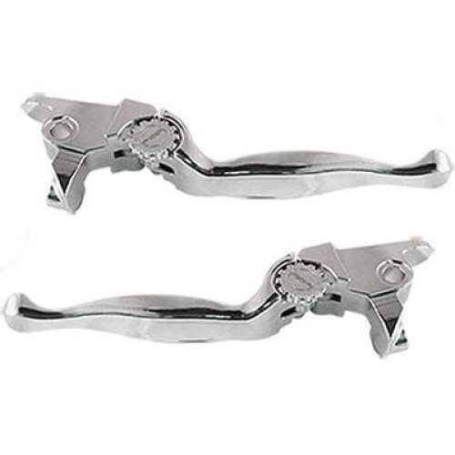 PartzBiz HD: 4406355-PSR 12-00616-20 Chrome Journey Adjustable Lever Set Pair Harley Touring 21-Up