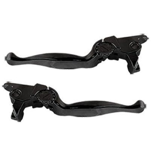 PartzBiz HD: 4406356-PSR 12-00616-22 Black Journey Adjustable Lever Set Pair Harley Touring 21-Up