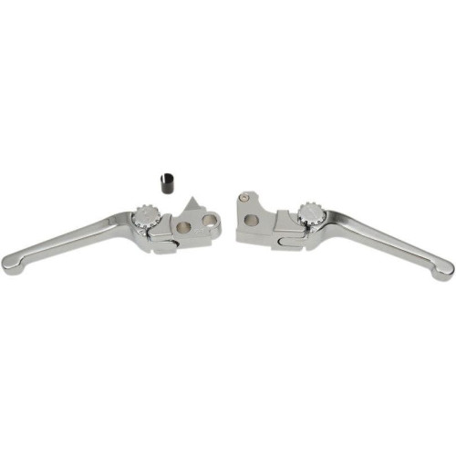 PartzBiz HD: 4406357-PSR 12-00657-20 Chrome Anthem Adjustable Brake Clutch Lever Set 03-16 Harley Davidson FLHT FLHR FXD FXST FLST Dyna Softail Freewheeler Electra glide Road King Tri Glide Custom Chopper Motorcycle Bike Replacement Upgrade 0610-2039