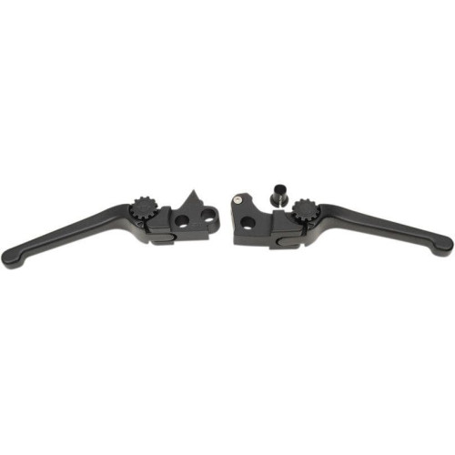 PartzBiz HD: 4406358-PSR 12-00657-22 Black Anthem Adjustable Brake Clutch Lever Set 03-16 Harley Davidson FLHT FLHR FXD FXST FLST Dyna Softail Freewheeler Electra glide Road King Tri Glide Custom Chopper Motorcycle Bike Replacement Upgrade 0610-2040