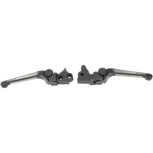 PartzBiz HD: 4406366-PSR 12-00662-31 Black Cut Anthem Adjustable Brake Clutch Lever Hand Controls Set 17-19 Harley Davidson Touring Tri Glide FLHTCUTG Freewheeler Trike FLRTF Custom Chopper Motorcycle Bike Replacement Upgrade 0610-2117 06102117 174090