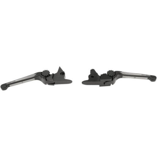 PartzBiz HD: 4406326-PSR 12-00663-31 Black Silver Anthem Adjustable Brake Clutch Lever Set 2017 Harley Davidson Softail Fat Boy Slim FLSS FLSTFBS Custom Chopper Motorcycle Bike Replacement Upgrade 0610-2120