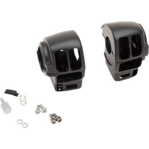 PartzBiz HD: 4406333-Drag Black 1 1/4" Handlebar Control Switch Housing Kit Harley FLH/T 08-13 0616-0355 06160355 dyna glide wide electra road street king sportster sporty mechanical hydraulic disc single dual Harley Davidson Softail Fat Boy Slim FLSS FLSTFBS Custom Chop PartzBiz HD: 4406333-Drag Black 1 1/4" Handlebar Control Switch Housing Kit Harley FLH/T 08-13 0616-0355 06160355 dyna glide wide electra road street king sportster sporty mechanical hydraulic disc single dual Harley Davidson Softail Fat Boy Slim FLSS FLSTFBS Custom Chop