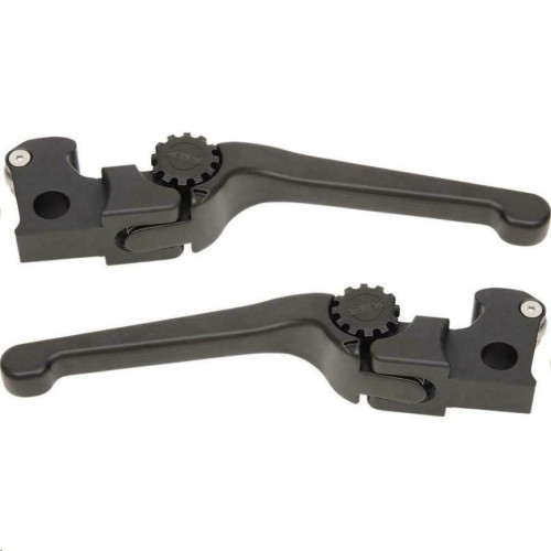 PartzBiz HD: 4406287-PSR 12-01666-22 Black Anthem Shorty Adjustable Lever Pair Harley Touring 21-Up