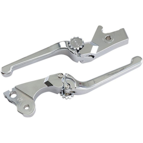 PartzBiz HD: 4406289-PSR 17-00651-20 Chrome Anthem Adjustable Clutch Brake Lever Set 18-19 Indian Chief Chieftain Roadmaster Springfield Custom Replacement upgrade