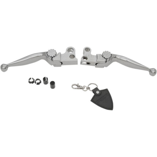 PartzBiz HD: 4406270-PSR Chrome Journey Adjustable Handlebar Levers Harley 04-13 Sportster XL | 12-00603-20