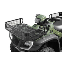 PartzBiz HD TR559448 - Quadboss 04-0824-QB Front Mount Heavy Duty Steel Mesh Rack Universal ATV Quad polaris Kawasaki yamaha suzuki cargo luggage camping hunting supplies carrier