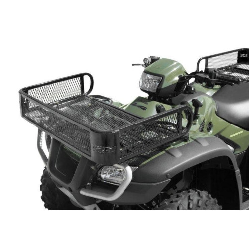 PartzBiz HD: 4406252-Quadboss 04-0824-QB Front Mount Heavy Duty Steel Mesh Rack Universal ATV Quad polaris Kawasaki yamaha suzuki cargo luggage camping hunting supplies carrier