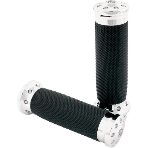 PartzBiz HD: 4404857-Roland Sands Design RSD Chrome Tracker Billet Hand Grips Harley TBW 08-17 | 0063-2022-CH