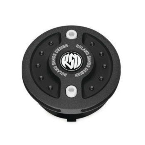 PartzBiz HD: 4404840-Roland Sands Design Gas Fuel Cap Radial Black Ops Harley Big Twin 96-20