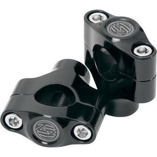 PartzBiz HD: 4404825-Roland Sands RSD 0208-2030-B Black Moto Handlebar Riser 1 1/2" Tall Harley davidson 1" custom chopper motorcycle bike upgrade replacement handle bar risers mounts clamps 0602-0262 06020262