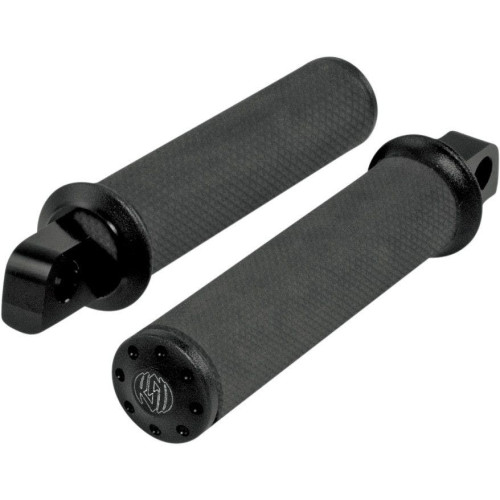 PartzBiz HD: 4404724-Roland Sands RSD Tracker Straight Male Mount Foot Pegs for Harley - Black Ops - 0035-0088-SMB