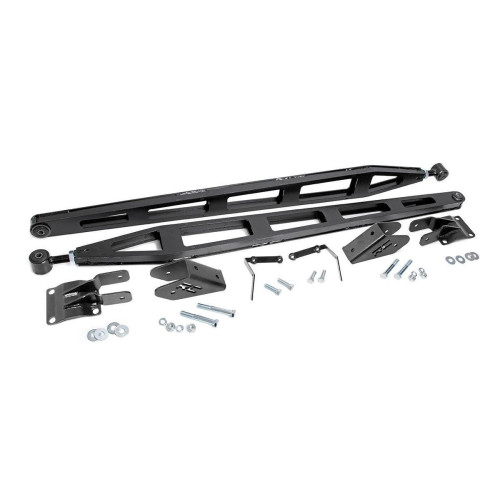 PartzBiz HD: 4404671-Rough Country 11001 Heavy Duty Rear Traction Ladder Bars 2011-2019 Chevy GMC Silverado Sierra 2500 3500 HD 4WD 4x4 best new Suspension upgrade Lifted  Pickup Replacement Upgrade Axle Strut Arms