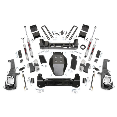 PartzBiz HD: 4404652-Rough Country 260X  5" NTD Lift Kit 2011-2019 Chevy GMC 2500HD 3500HD 2WD 4WD 4wd 2wd 4x4 rwd rwd best new Suspension upgrade kit shocks spring knuckles crossmember shackles blocks