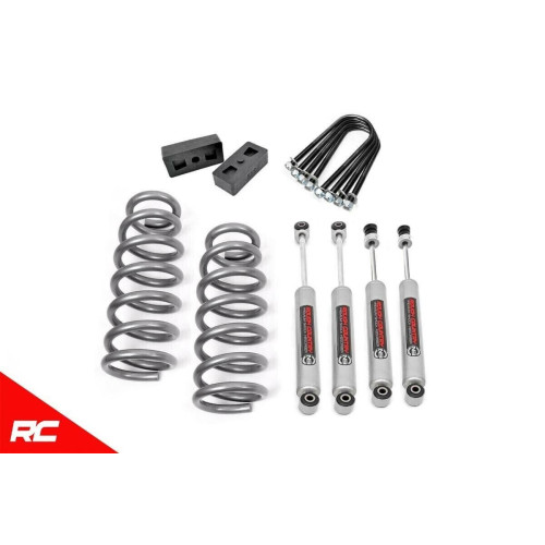 PartzBiz HD: 4404624-Rough Country 36630 3" Lift Kit w/ N3 Shocks 2002-2005 Dodge Ram 1500 Suspension 2WD 4x2 Best New replacement upgrade shocks springs blocks spacer coils slt laramie short long bed single double quad cab pickup truck 4.7 5.7 hemi