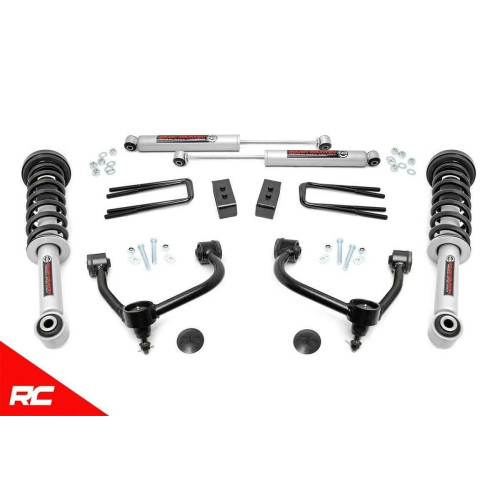 PartzBiz HD: 4404611-Rough Country 54431 3" Lift Kit w/ N3 Struts Shocks 09-13 Ford F150 Suspension best new upgrade replacement shocks struts coils control arms Rear blocks 