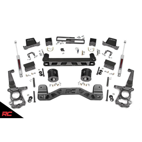 PartzBiz HD: 4404612-Rough Country 55330 6" Suspension Lift Kit w/ N3 Shocks 2015-2019 Ford F150 2WD Shocks King Ranch Lariat Extended Crew Cab Pick Up 55731 V8 V6 4-Door 2-Door Raptor XLT SSV