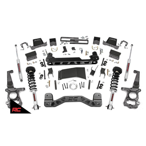 PartzBiz HD: 4404618-Rough Country 6" Lift Kit fits 15-19 Ford F150 4WD with N3 Loaded Struts Shocks King Ranch Lariat Extended Crew Cab Pick Up 55731 V8 V6 4-Door 2-Door Raptor XLT SSV