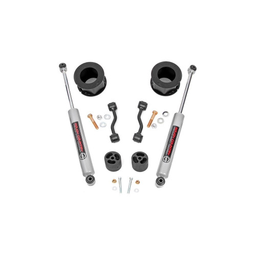 PartzBiz HD: 4404586-Rough Country 63430 2" Front Level Lift Kit w/ N3 Shocks for 19-Up Jeep Gladiator JT 4X4 sport sahara moab unlimited best new suspension upgrade Shocks Springs PartzBiz HD: 4404586-Rough Country 63430 2" Front Level Lift Kit w/ N3 Shocks for 19-Up Jeep Gladiator JT 4X4 sport sahara moab unlimited best new suspension upgrade Shocks Springs