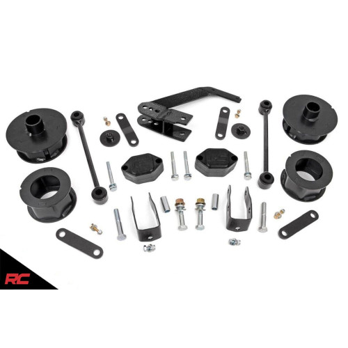 PartzBiz HD: 4404587-Rough Country 635 Series II 2.5" Suspension Lift Kit for 07-18 Jeep Wrangler JK Best New Suspension Lift Kit Upgrade Offroad Custom Unlimited Sport Rubicon Moab Sahara 2 4 Door 4x4 4wd 2wd Front Axle