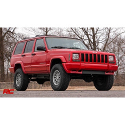 PartzBiz HD RT-670XN2 - หยาบประเทศ 670XN2 3 Lift Kit สำหรับ 1984-2001 Jeep Cherokee XJ Series II Suspension Shocks เพิ่ม Leaf ยกที่ดีที่สุดใหม่ Suspension อัพเกรด Springs Offroad