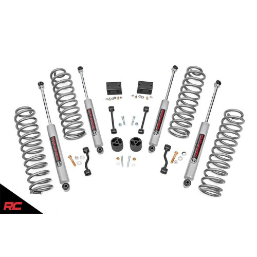 PartzBiz HD: 4404601-Rough Country 67731 2.5" Lift Kit w/ N3 Shocks for 2018-Up Jeep Wrangler JL 4DR 4X4 sport sahara unlimited best new suspension upgrade shocks springs PartzBiz HD: 4404601-Rough Country 67731 2.5" Lift Kit w/ N3 Shocks for 2018-Up Jeep Wrangler JL 4DR 4X4 sport sahara unlimited best new suspension upgrade shocks springs