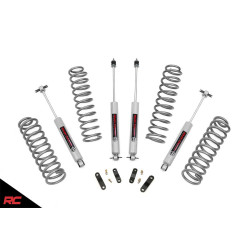 PartzBiz HD RT-67930 - หยาบประเทศ 67930 2.5 Lift Kit สำหรับ 2007-2018 Jeep Wrangler JK 4DR 4 ประตูกีฬาไม่จำกัด sahara rubicon willys artic trail rated Suspension shocks springs อัพเกรดเปลี่ยน