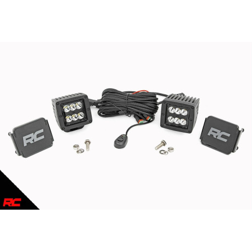 PartzBiz HD: 4404571-Rough Country 70903BL 36W Black Series CREE LED Square Cube Lights Pair for Jeep wrangler cj yj tj jk jl gladiator jt grand cherokee xj zj wj wk wk2 offroad toyota tacoma bright white bar pods w/ wiring aux beam PartzBiz HD: 4404571-Rough Country 70903BL 36W Black Series CREE LED Square Cube Lights Pair for Jeep wrangler cj yj tj jk jl gladiator jt grand cherokee xj zj wj wk wk2 offroad toyota tacoma bright white bar pods w/ wiring aux beam