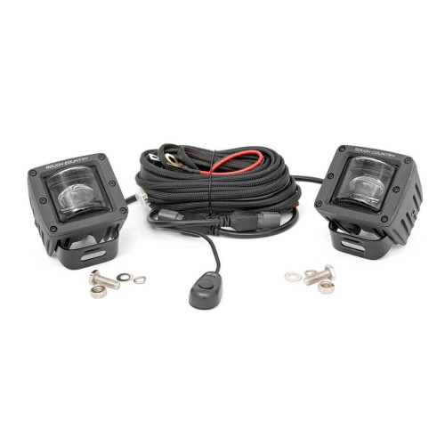 PartzBiz HD: 4404573-Rough Country 70907 Square 2.0" SAE LED Fog Light Cube Pair w/ Wiring & Brackets Jeep wrangler cj yj tj jk jl gladiator jt grand cherokee xj zj wj wk wk2 offroad toyota tacoma bright white bar pods w/ wiring aux beam PartzBiz HD: 4404573-Rough Country 70907 Square 2.0" SAE LED Fog Light Cube Pair w/ Wiring & Brackets Jeep wrangler cj yj tj jk jl gladiator jt grand cherokee xj zj wj wk wk2 offroad toyota tacoma bright white bar pods w/ wiring aux beam