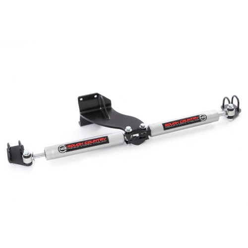 PartzBiz HD: 4404545-Rough Country 8749430 Dual N3 ชุดกันโคลงพวงมาลัย 14-19 Dodge Ram 2500 3500 4wd ยกช่วงล่างอัพเกรดโช้คอัพแดมเปอร์ที่ดีที่สุดเปลี่ยนการอัพเกรดใหม่