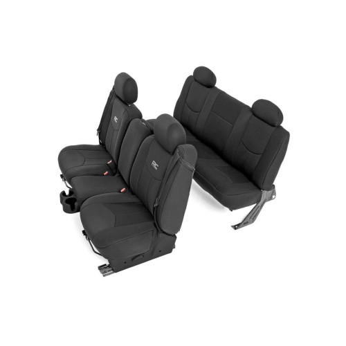 PartzBiz HD: 4404557-Rough Country 91019 Neoprene Front & Rear Seat Covers 99-06 Chevy Silverado 1500 Chevy Truck Upgrade Best New Front Rear seats protection PartzBiz HD: 4404557-Rough Country 91019 Neoprene Front & Rear Seat Covers 99-06 Chevy Silverado 1500 Chevy Truck Upgrade Best New Front Rear seats protection