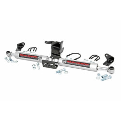 PartzBiz HD RT-87304 - Rough Country N3 Dual Steering Stabilizer for 18-Up Jeep Wrangler JL Gladiator 87304 JT 4-door 2-door 4wd 2wd 4x4 rwd best new upgrade suspension unlimited sport rubicon sahara PartzBiz HD RT-87304 - Rough Country N3 Dual Steering Stabilizer for 18-Up Jeep Wrangler JL Gladiator 87304 JT 4-door 2-door 4wd 2wd 4x4 rwd best new upgrade suspension unlimited sport rubicon sahara