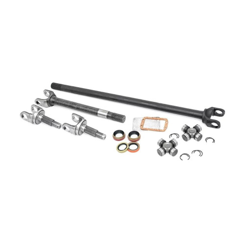 PartzBiz HD: 4404510-Rough Country RCW24110 Chromoly Front Axle | Dana 30 | 27 Spline | 1984-2006 Jeep Wrangler Grand Cherokee XJ YJ ZJ TJ Best new upgrade replacement axle shaft kit u-joints seals 4x4 4wd steel offroad lifted 
