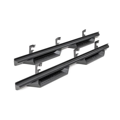 PartzBiz HD: 4404511-Rough Country SDS01900 DS2 Drop Nerf Bar Side Steps 2019-Up GM Silverado Sierra Best New Upgrade Z71 High Country Denali LT LTZ 4WD 4X4 2WD rock Rail Metal Steel pickup truck