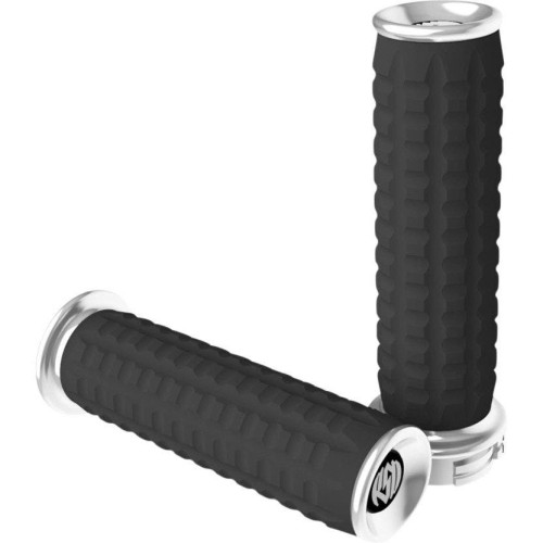 PartzBiz HD: 4404467-Roland Sands Design RSD Chrome Traction Billet Hand Grips Harley TBW 08-17 | 0063-2068-CH PartzBiz HD: 4404467-Roland Sands Design RSD Chrome Traction Billet Hand Grips Harley TBW 08-17 | 0063-2068-CH