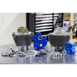 PartzBiz HD SS310-1238 - S&S 132 ” M8 Big Bore Oil Cool Power Pack Chrome Pushrod Gear Granite สำหรับ Harley | 310-1238 PartzBiz HD SS310-1238 - S&S 132 ” M8 Big Bore Oil Cool Power Pack Chrome Pushrod Gear Granite สำหรับ Harley | 310-1238