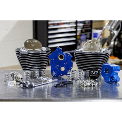 PartzBiz HD SS310-1235 - S&S 132 ” M8 Big Bore Water Cool Power Pack Chrome Pushrod Chain Granite สำหรับ Harley | 310-1235 PartzBiz HD SS310-1235 - S&S 132 ” M8 Big Bore Water Cool Power Pack Chrome Pushrod Chain Granite สำหรับ Harley | 310-1235