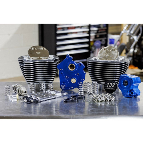 PartzBiz HD: 4404367-S&S 132" M8 Big Bore Water Cool Power Pack Chrome Pushrod Chain Granite for Harley | 310-1235 PartzBiz HD: 4404367-S&S 132" M8 Big Bore Water Cool Power Pack Chrome Pushrod Chain Granite for Harley | 310-1235