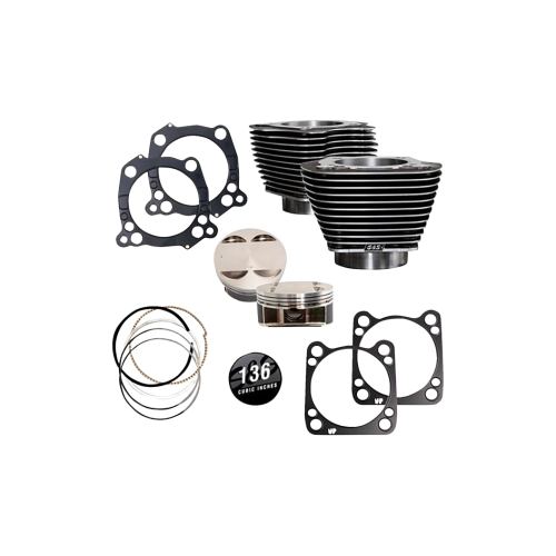 PartzBiz HD: 4404371-S&S 136 ” Big Bore Kit หินแกรนิตสีดำพร้อมครีบไฮไลต์ 4 Harley 17-23 M8 | 910-0850 PartzBiz HD: 4404371-S&S 136 ” Big Bore Kit หินแกรนิตสีดำพร้อมครีบไฮไลต์ 4 Harley 17-23 M8 | 910-0850