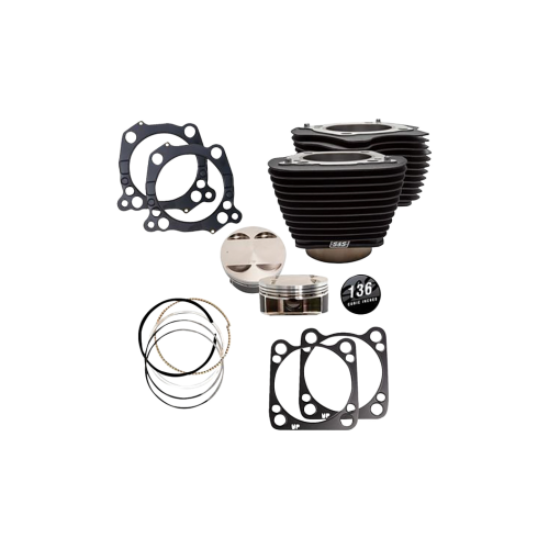 PartzBiz HD: 4404331-S&S 136 ” Big Bore Kit Wrinkle Black W/O Highlighted Fins 4 Harley 17-23 M8 | 910-0849 PartzBiz HD: 4404331-S&S 136 ” Big Bore Kit Wrinkle Black W/O Highlighted Fins 4 Harley 17-23 M8 | 910-0849