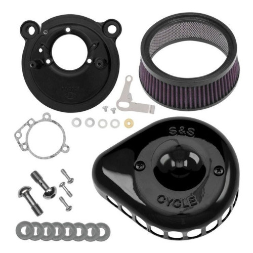 PartzBiz HD: 4404339-S&S 170-0442 Black Stealth Mini Teardrop Air Cleaner 01-15 Harley Softail 01-07 FLH/T 484086