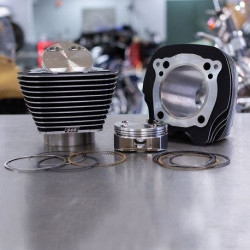 PartzBiz HD SS910-0625 - S&S 910-0625 Wrinkle Black พร้อมครีบไฮไลท์ 124 ” Big Bore Kit M8 107 ” Harley PartzBiz HD SS910-0625 - S&S 910-0625 Wrinkle Black พร้อมครีบไฮไลท์ 124 ” Big Bore Kit M8 107 ” Harley