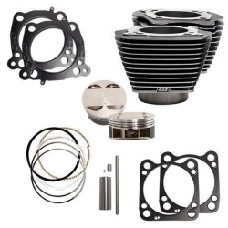 PartzBiz HD SS910-0733 - S&S 910-0733 สีดำ พร้อมครีบไฮไลท์ 128 ” Big Bore Kit สำหรับ M8 117 ” Harley PartzBiz HD SS910-0733 - S&S 910-0733 สีดำ พร้อมครีบไฮไลท์ 128 ” Big Bore Kit สำหรับ M8 117 ” Harley
