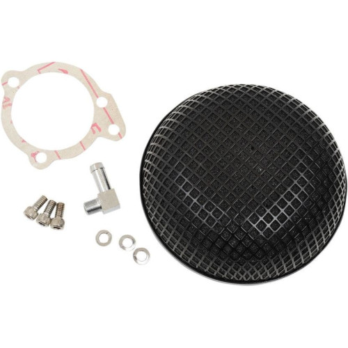 PartzBiz HD: 4404230-Drag Black "BOB" Retro Style Stage 1 Air Cleaner Harley Custom w/ Super E/G Carb PartzBiz HD: 4404230-Drag Black "BOB" Retro Style Stage 1 Air Cleaner Harley Custom w/ Super E/G Carb