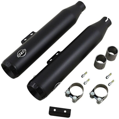 PartzBiz HD: 4404177-S&S Cycle Black Grand National 50 State Slip-On Mufflers Harley Softail M8 18-20 PartzBiz HD: 4404177-S&S Cycle Black Grand National 50 State Slip-On Mufflers Harley Softail M8 18-20